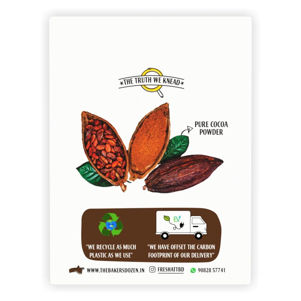 The Baker's Dozen Choco Chip Cake | Made with Pure Cocoa Powder | Zero Palm Oil | Zero Trans Fat | Handcrafted with Love by Aditi Handa - Chef & Co-Founder | Pack of 1 X 150g