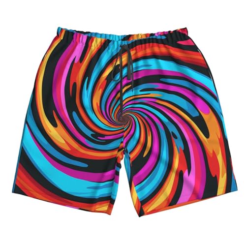 Spiral Trippy Illusion Psychedelic Colorful Mens Swim Trunks Swim Board for Teen Shorts Surf Swimming Beach Trunks Medium4