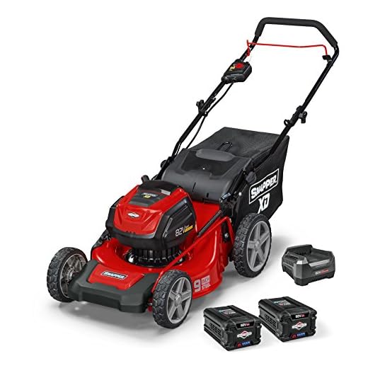 Snapper XD 82V MAX Cordless Electric 19" Push Lawn Mower, Includes Kit of 2 2.0 Batteries and Rapid Charger