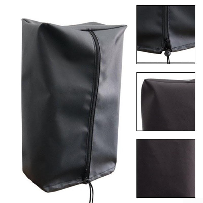 Housse de protection imperméable pour machine à bière motif litchi pour robinet simple ou double tête, extérieur anti-poussière noir, 26 x 17 x 46 cm
