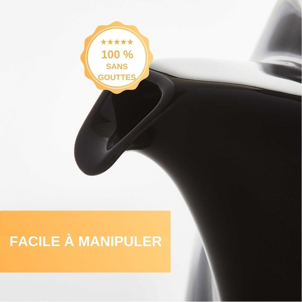 Thiru theiere avec infuseur - 1200 ml - Théière en porcelaine de qualité supérieure fabriquée à la main - Modèle 2022 avec nouveau couvercle et filtre en acier inoxydable