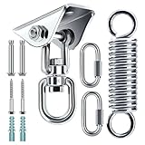 WAJJWI Kit de 2 hamacas Colgantes Resistentes con Ganchos giratorios for Yoga, sillas árbol, gimnasios Interiores y Exteriores para Silla Colgante(Grey)