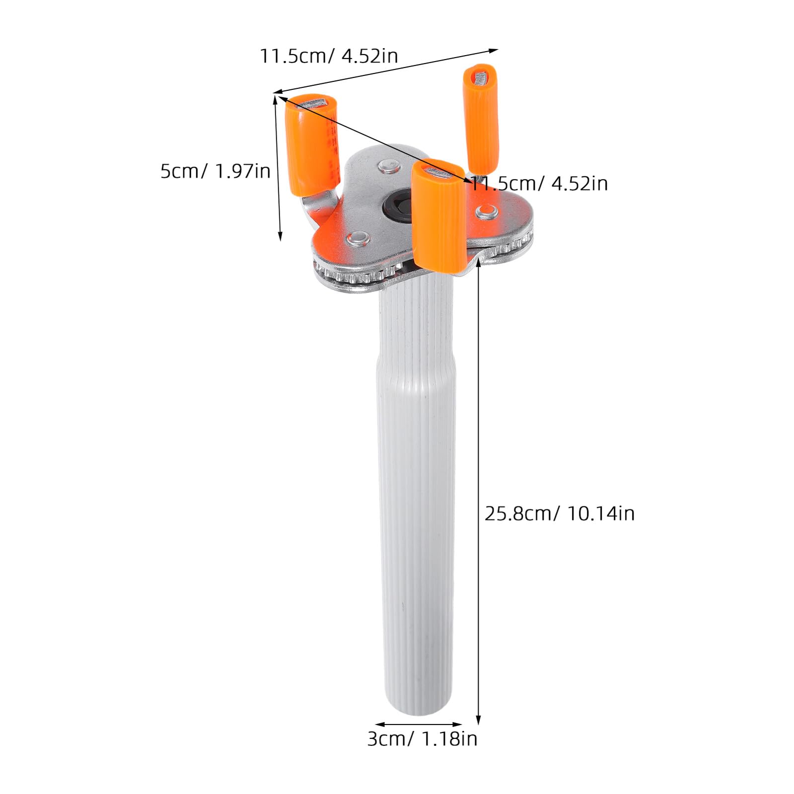 Ipetboom Herramienta de Extracción para Detectores de Humo con Cabezal de Garra y Poste Corto, Accesorio de Montaje sin Escalera para Mantenimiento Seguro en Techos Altos, 2 Piezas
