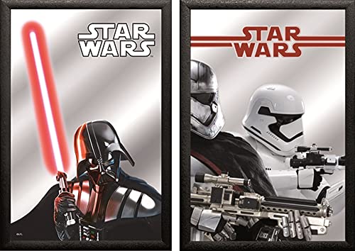 Set: 2 Spiegelbilder Star Wars Film Deko Bild 20x30 cm Wandbilder...