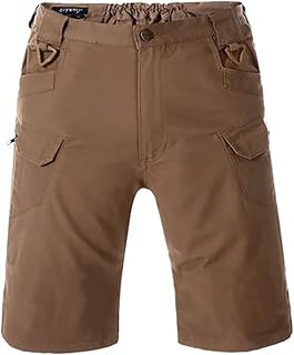 KINROCO Men's Quick Dry Tactical Shorts Lightweight Outdoor Hiking Cargo Shorts with Multi Pockets(Size:XL,Color:Yellow)