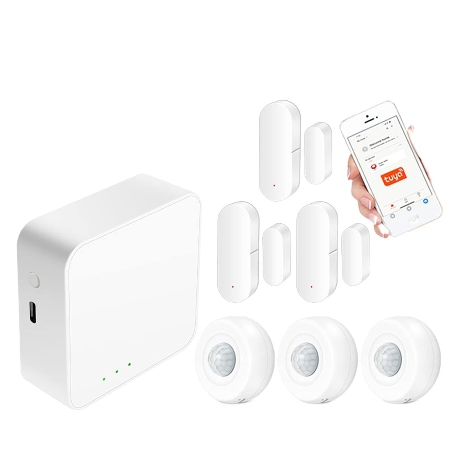TUYA WiFi ZigBee Bluetooth Smart Accueil Système d'alarme Système d'alarme Ouverte Hub Smart Life Smart Life App Travail à Distance(G)