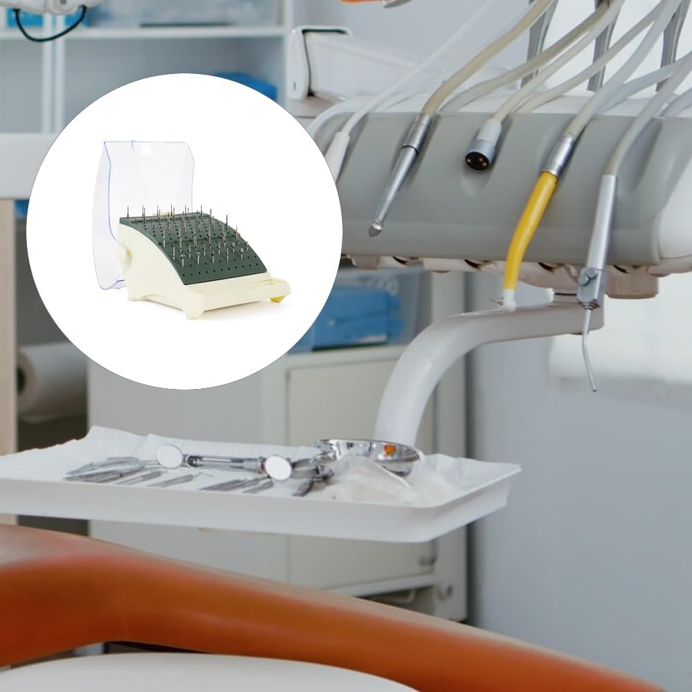 Namvo Dentalbohrerhalter mit Schublade, Reinigungsbehälter, rund, Heim-Diamant, Mundpflege-Werkzeug für Nadelinstrumente, Bohrer