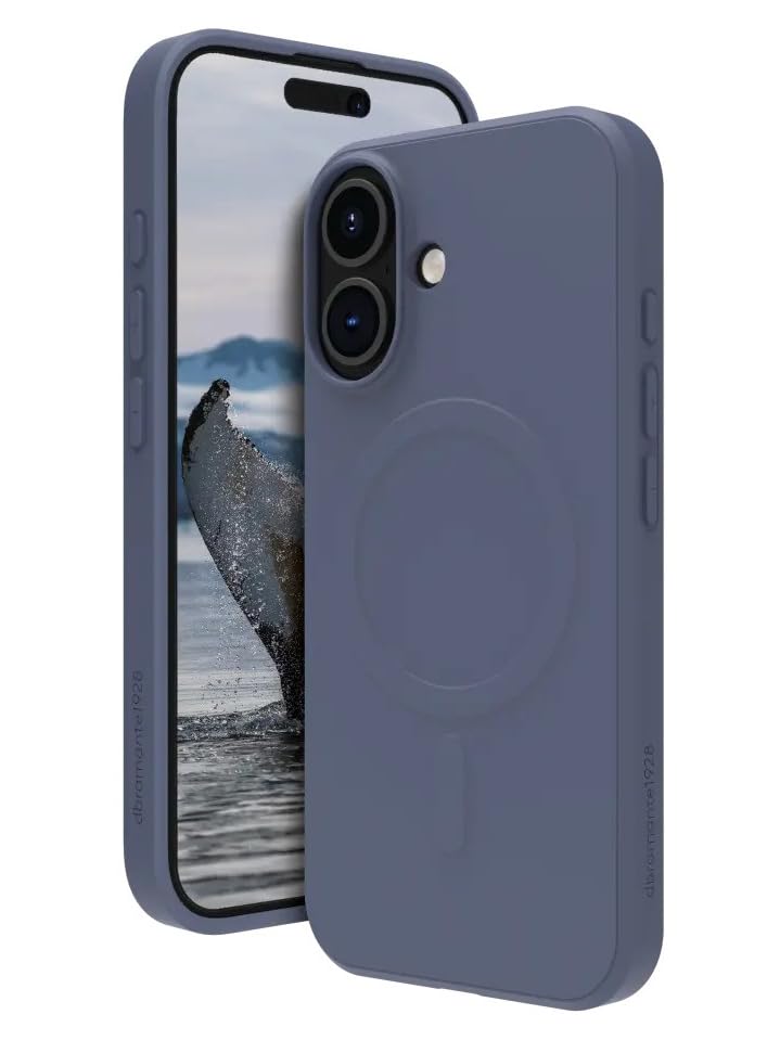 dbramante1928 Greenland Pro - Coque arrière pour téléphone Portable - Qi - Compatible avec MagSafe - Plastique - Bleu Pacifique - pour Apple iPhone 16