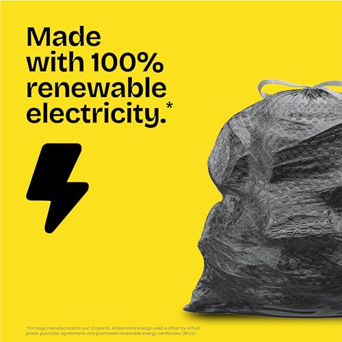 Image of Glad Large 30 Gallon Trash Bags, Unscented Heavy Duty Garbage Bags, Forceflex with Drawstring, 50 Count (Packaging May Vary)