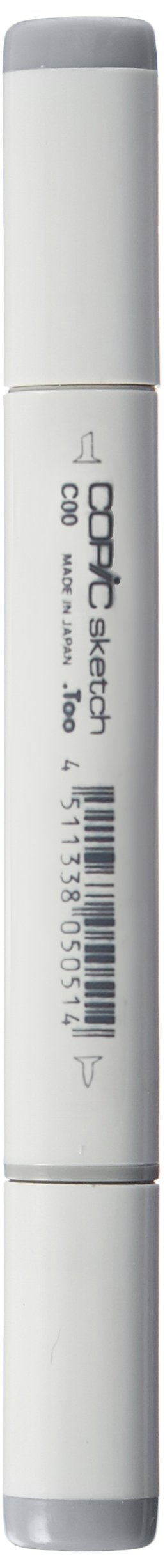 Copic Sketch Coloured Marker Pen - (C-00) Cool Gray No.00, For Art & Crafts, Colouring, Graphics, Highlighter, Design, Anime, Professional & Beginners, Art Supplies & Colouring Books