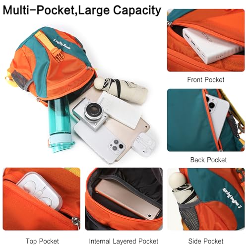 Mochila de senderismo impermeable 5L ligera naranja miniatura 5