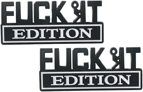 Miniatura 7 de chevrom Fuck-IT Edition - Placa de emblema con logotipo 3D calcomanía con logotipo 3D calcomanía lateral trasera del automóvil para maletero de