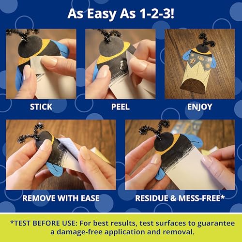 Image of Glue Dots, Removable Dots, Double-Sided, 1 /2 inch, .5 Inch, 200 Dots, DIY Craft Glue Tape, Sticky Adhesive Glue Points, Liquid Hot Glue Alternative, Clear