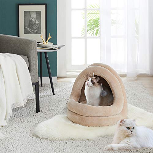 WESTERN HOME WH Pet Tent Cave Bed for Cats Small Dogs, 2-in-1 Cat Tent Kitten Bed Cat Hut with Removable Washable, Cat… - Image 3
