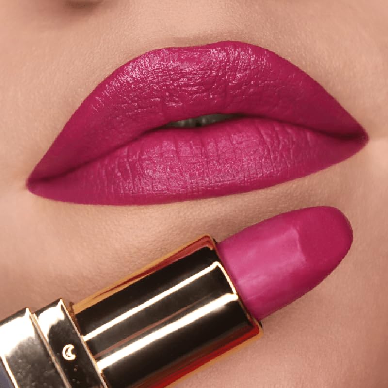 Image of Iba Long Stay Matte Lipstick for Women- M04 Wild Magenta, 4g | Creamy Matte Finish & Smooth Texture| Long-Lasting | Hydrated Lips | Enriched with Vitamin E| Intense Colour & Highly Pigmented | Lip Makeup