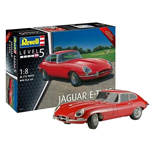 Revell 07717 Jaguar E-Type 1:8 Escala Kit de modelo de plástico sin construir/sin pintar
