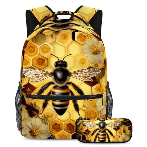 Cartable grande capacité Abeille dorée pour ranger tous les grands classeurs