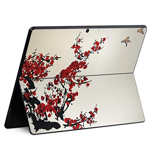 igsticker Skin für Microsoft Surface Pro9 / Pro8 /Pro X Ultra Dünn Premium Schutzfolie Rückseite Sticker Skins Decal Cover Universal Tablet Japanischer Stil Japanisches Muster Blume Vogel Cover