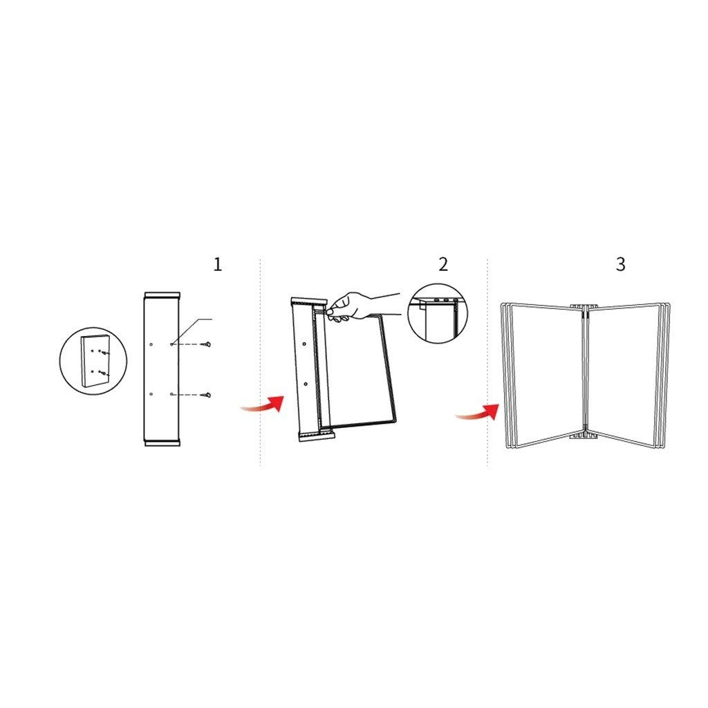 PVC-Metall-A4-Flipchart-Ständer | Mehrfarbiges A4-Flipchart zur Wandmontage in mehreren Größen(13x9x3.9IN)