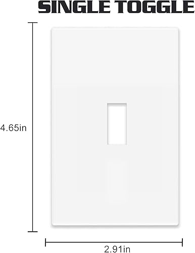 Miniatura 6 de Placas decorativas de pared sin tornillos, de 1 banda, cubierta frontal termoplástica irrompible para interruptor de salida de receptáculo