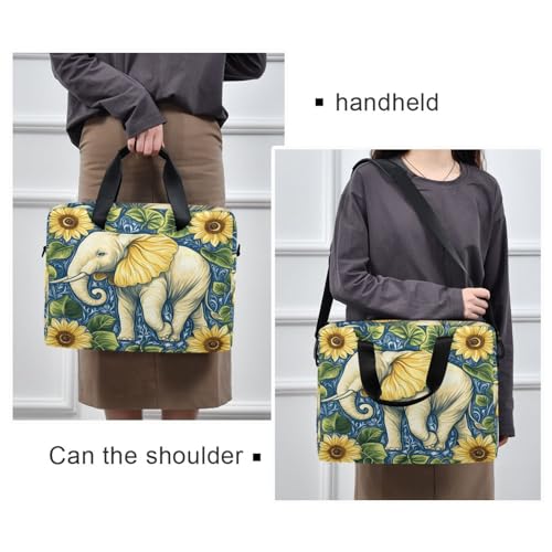 Funda portátil para laptop 15.6 pulgadas con pintura de elefantes miniatura 2