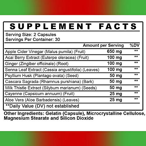 Angry Supplements Apple Cider Detox, Weight Loss Cleanse for Men and Women, Maximum Strength Formula for Improved Digestion, Heart Health, All-Natural Diet Aid (1-Bottle) - Image 4