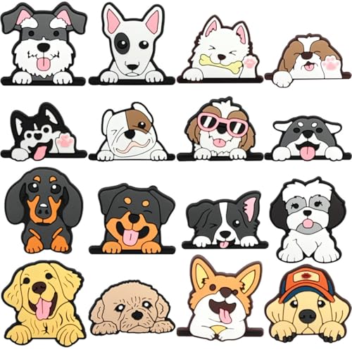 GWRFVIL Lot de 16 breloques décoratives pour chaussures d'animaux domestiques pour filles et garçons - Breloques décoratives pour chaussures, bracelets, cadeaux de fête