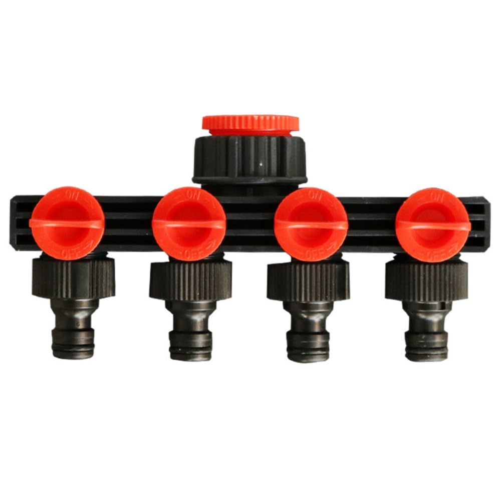 WUZIA One in Four Way Valve Splitter Hose Nipple Connector Multifunction Garden Watering Accessory