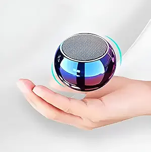 Mini Boost 4 Bluetooth Speaker 4D Mini Electroplating Round Steel Speaker - Multicolor Random Colour - Pack of 1
