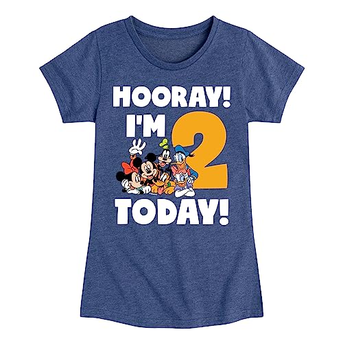 Disney - Mickey & Friends - Hooray I'm 2 Today - Toddler and Youth Girls Short Sleeve Graphic T-Shirt - Main Image