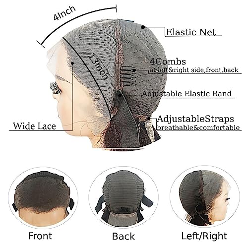 Body Wave Lace Front Wigs Human Hair Wide Lace 180 Density Human Hair Wigs 13x4 Human Hair Lace Front Wigs Pre Plucked 20 Inches Natural Color - Image 5