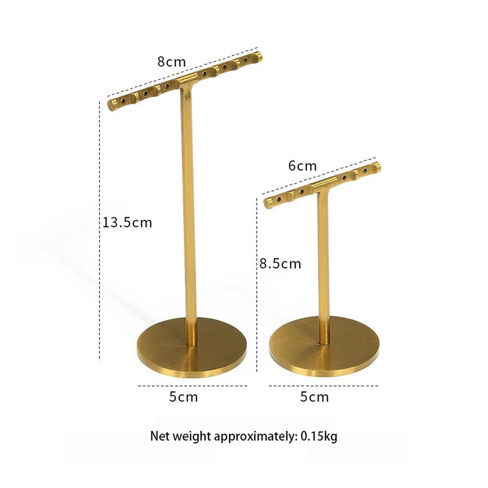 Schmuckaufbewahrung Schmuckdisplay-Set aus schwarzem Samt und Metall, 3 Kombinationen(Klein)