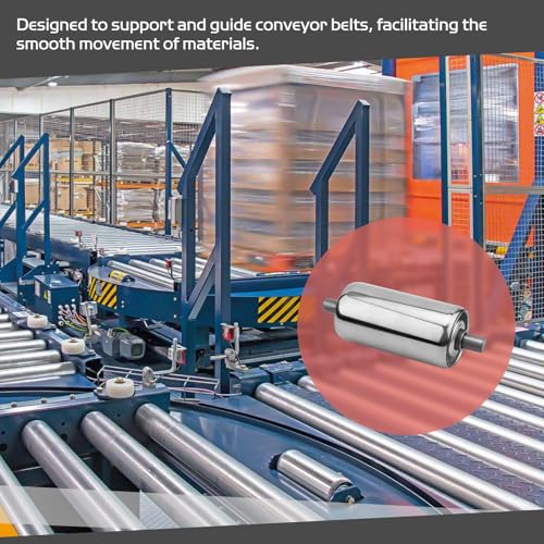 image for Syunsxoon 2 Pack Stainless Steel Conveyor Rollers, 2' Diameter 4' Leng