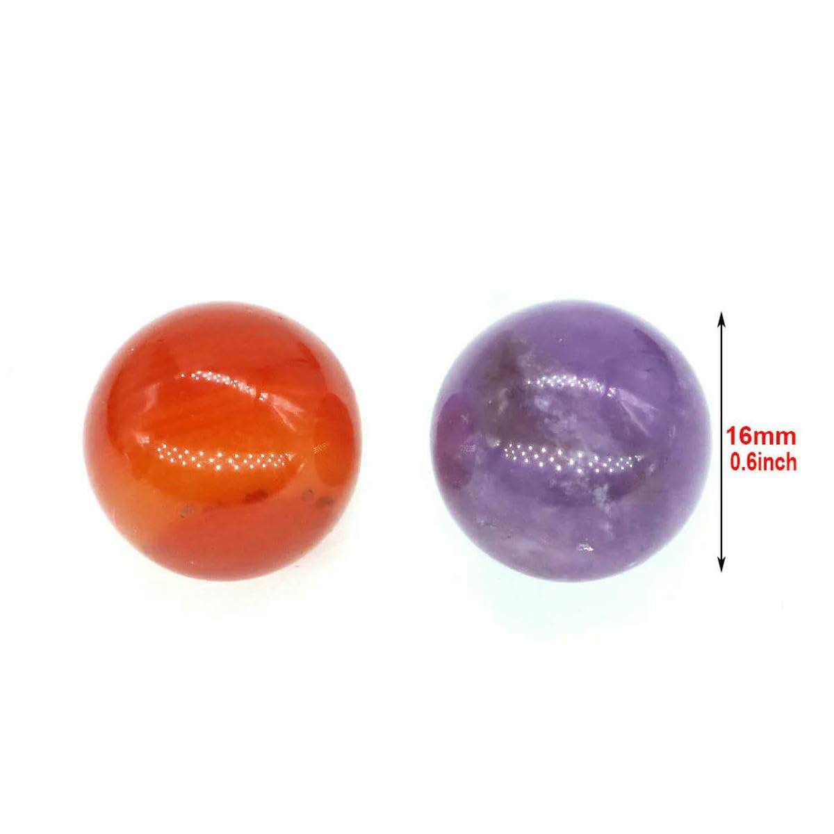 16 mm Mini-Kristallkugel, Naturstein, Kugel, Heimdekoration, Taschen-Edelstein, Reiki-Heilquarz, Amethyst, runde Perle, Mineralprobe, Rosenquarz, 50 Stück
