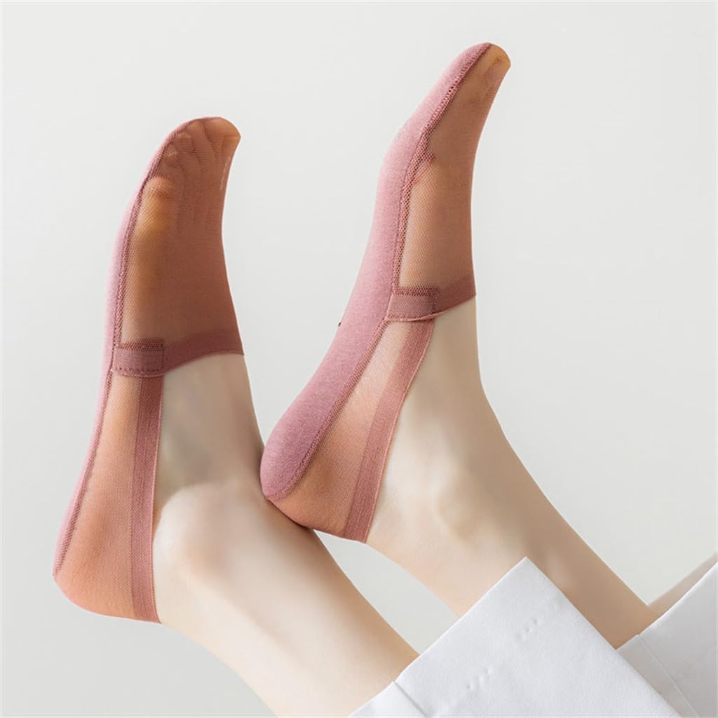 Sock Children Ice Silk Boat Mesh Thin Invisible Anti Slip Heel Short Tube Low Cut Cotton Bottom