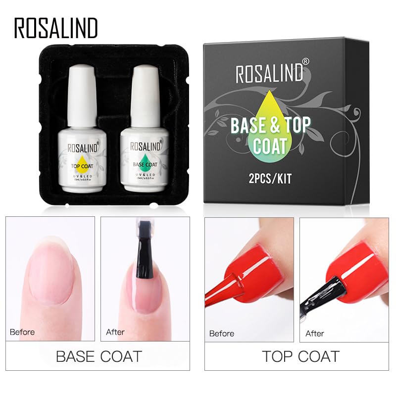 Set Gel Top Coat y Base Coat 2 Pzs Rosalind miniatura 2