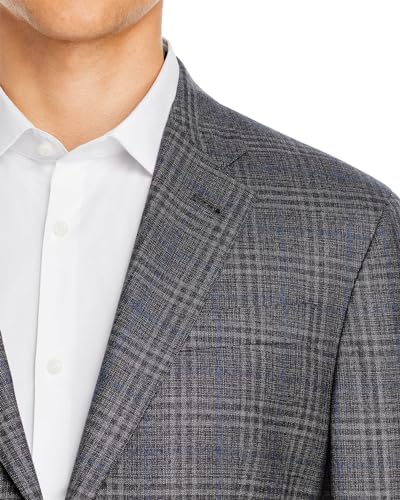 The Mens Store Slim Fit Italian Wool Plaid Sport Coat 46 Regular Light Grey3