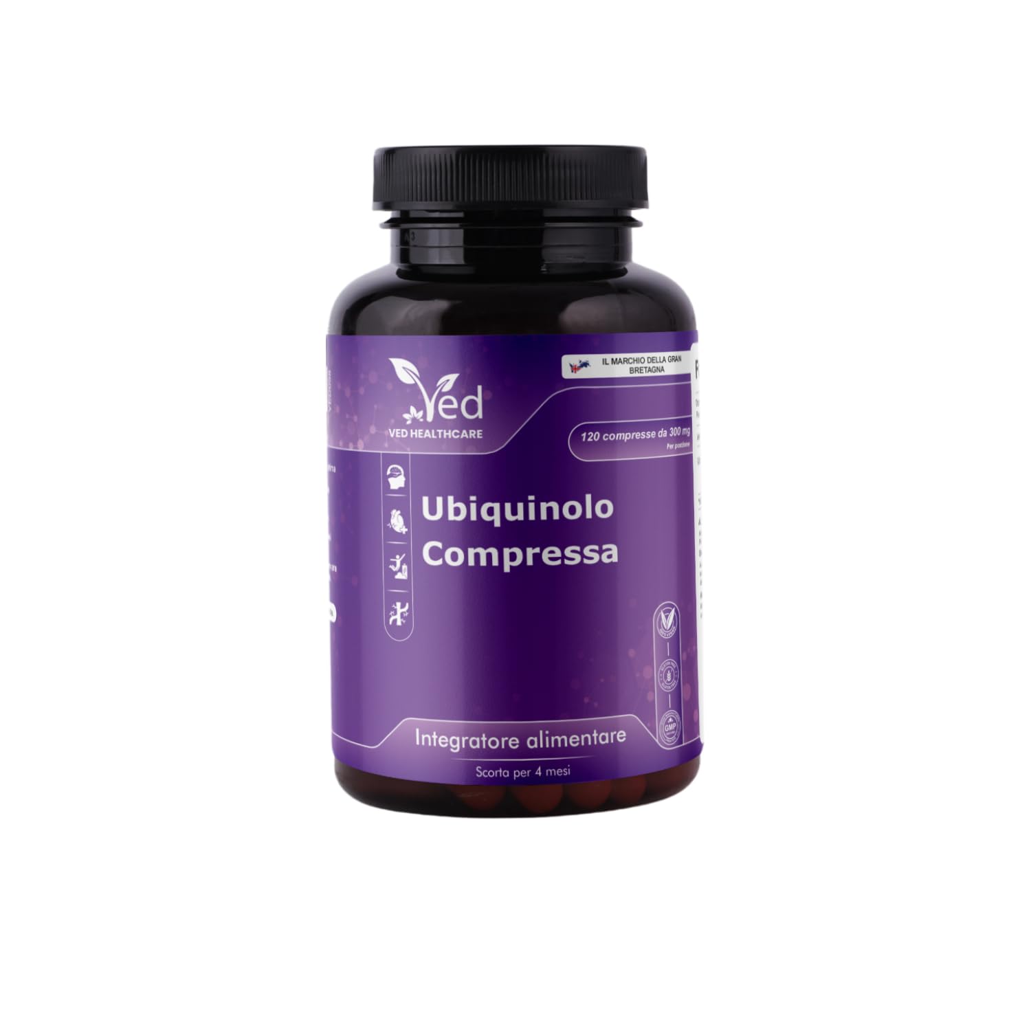 Con Ubiquinolo | Forma attiva coq10 | Elevato assorbimento/Bioattività migliorata | 300 mg,