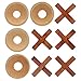WE Games Tic Tac Toe Wooden Game, 10 Piece Premium Tic Tac Toe Tabletop Game, Solid Wood Board Game with Built in Storage, Wooden Strategy Game for Kids and Adults, Toddler Board Game