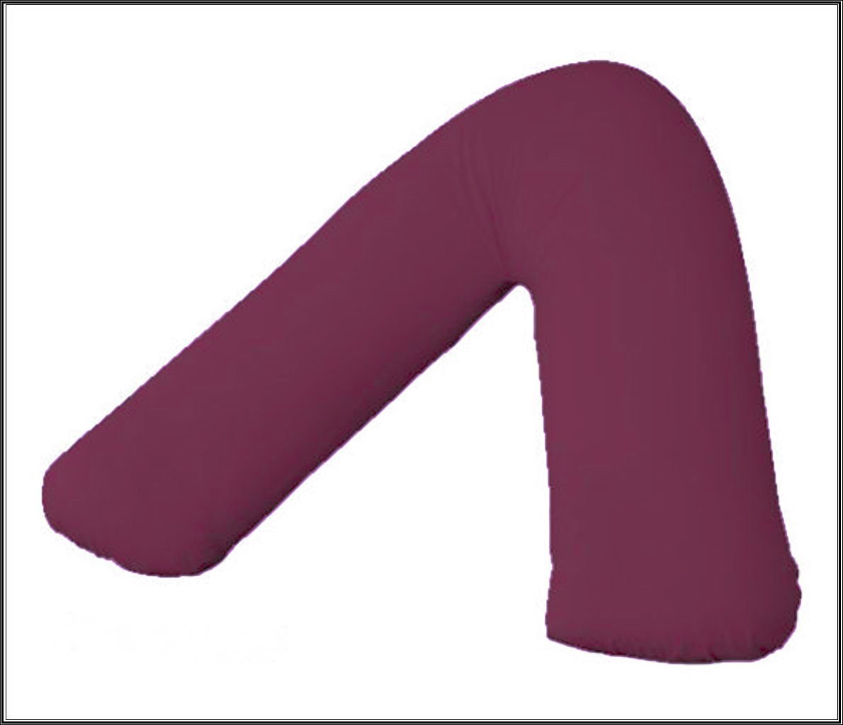 R&Z Orthopaedic, Nursing, Maternity V Shaped Bolster Pillow Case Cover (Wine/Burgandy)