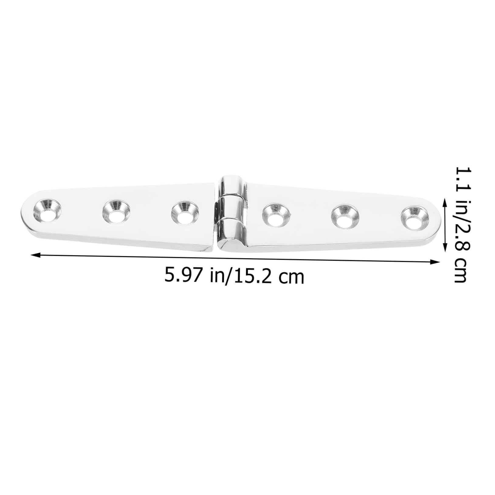 BRIGHTFUFU Interior Door Hinge 28mm x 152mm Heavy Duty Replacement Yacht Door Hinge Smooth Surface