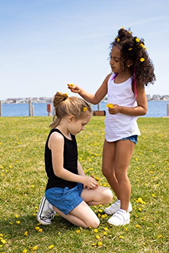 Image of Brix Girls 4-Pack Tank Tops - Jersey Cotton Comfort Soft Sleeveless Tunic Tees.