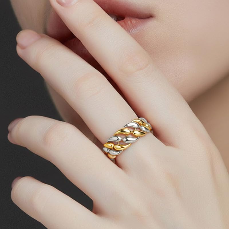 Image of KISNA 9KT / 14KT / 18KT Chic Fusion Yellow Gold Ring For Women | S14