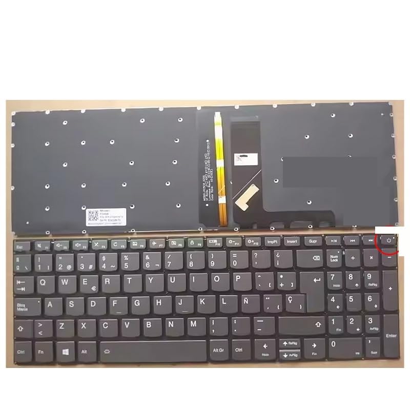 Clavier Lenovo 720S-15IBK de rechange avec bouton power pour remplacer le vôtre