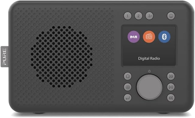 Pure DAB+ portable DAB+ radio with Bluetooth 5 (DAB/DAB+ and FM radio TFT colour display 20 station presets Preset buttons 3.5 mm jack plug Battery operation possible USB) Charcoal