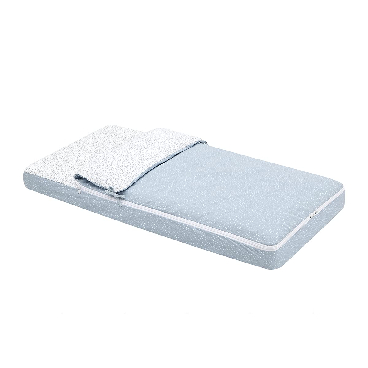 Cambrass - Saco Cuna nórdico con Cremallera - Ropa de Cuna Ajustable con Gomas - Saco de Dormir bebé desenfundable Sirve Tanto para Verano como para Invierno - Merlo crudo 60x120x3 cm — view 5