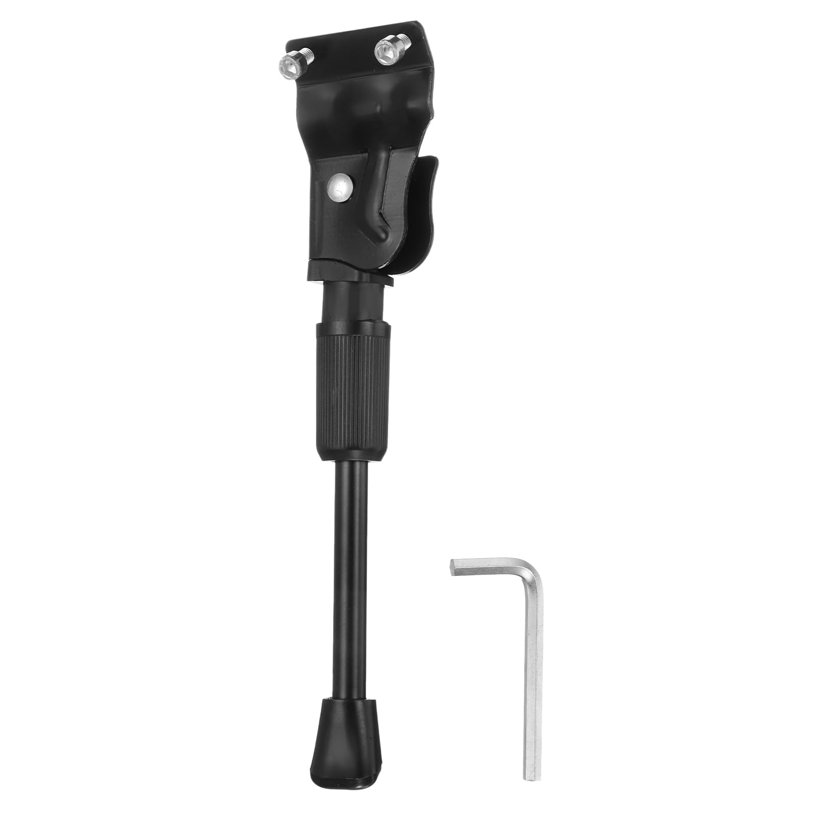 sourcing map Back Bike Kickstand Carbon Steel Bicycle Single-Side Kick Stand Rear Mount Bikes Support Racks for 24 Inch Wheel with Tool, Black