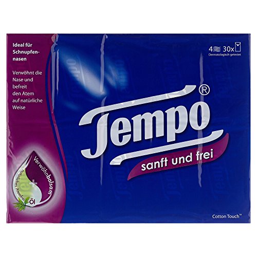 Tempo Sanft & Frei Taschentücher – 30 Päckchen