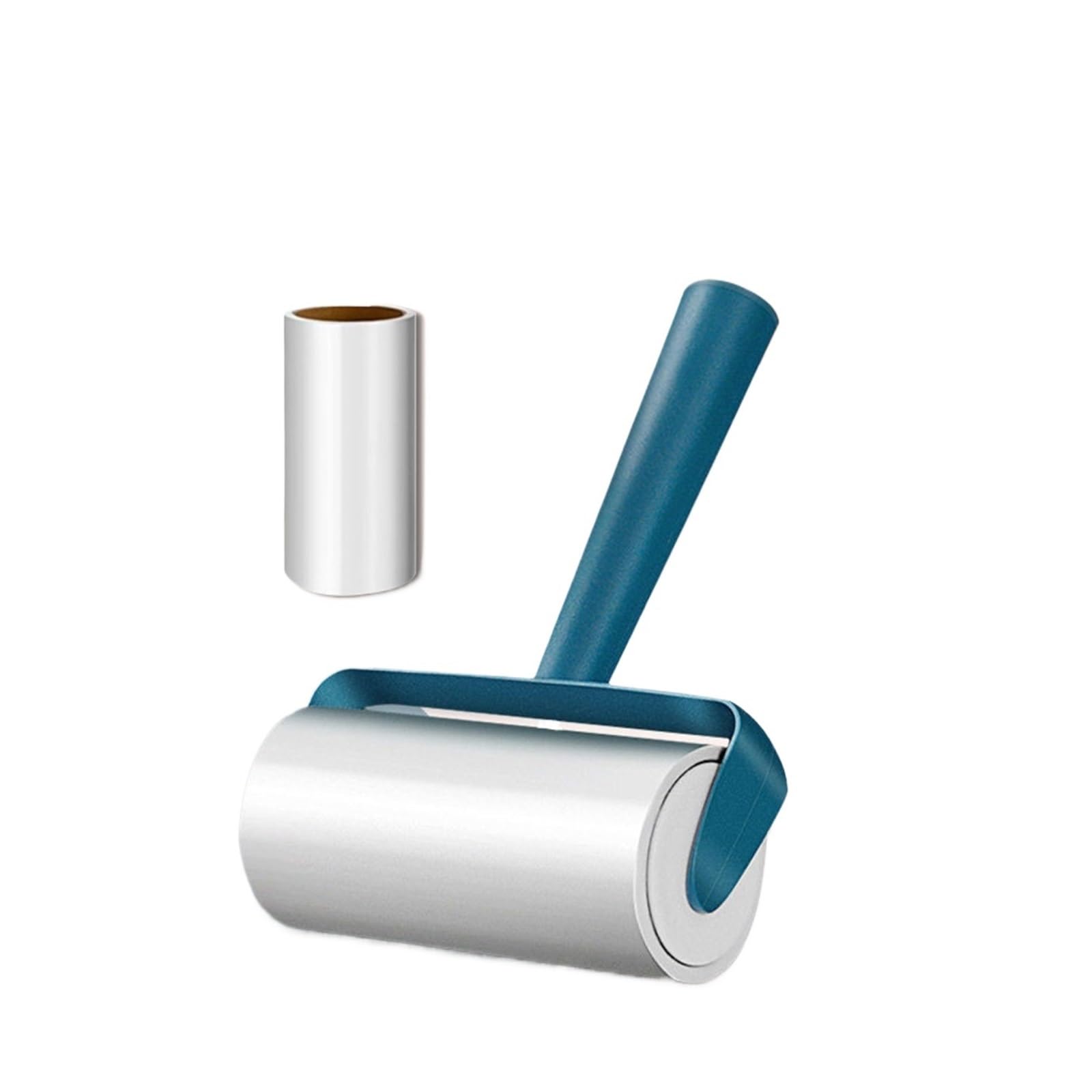 Tearable roll paper sticky roller, removable felt lint roller brush, portable hair removal tool, efficient lint dust pet hair remover for clothes fabric furniture carpet cleaning(Green)