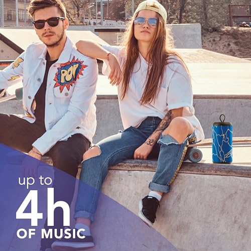 Music Sound - Vertical - Cassa Speaker Bluetooth - 5 Watt - Wireless - Play Time 4 Ore - Bluetooth 5.0 - Blu - 7